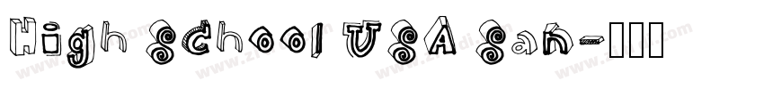 High School USA San字体转换